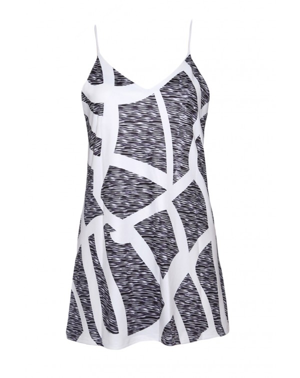 Scattered Zebra Print Short Dress