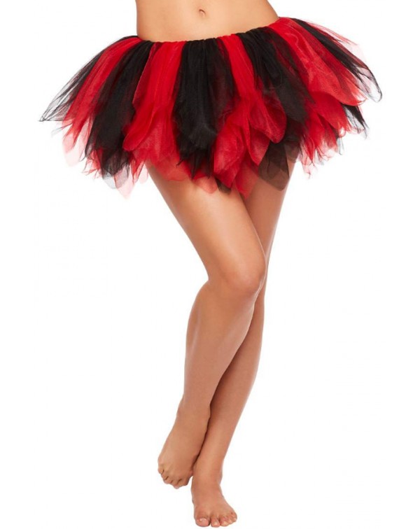 Red Black Vintage Tutu Skirt